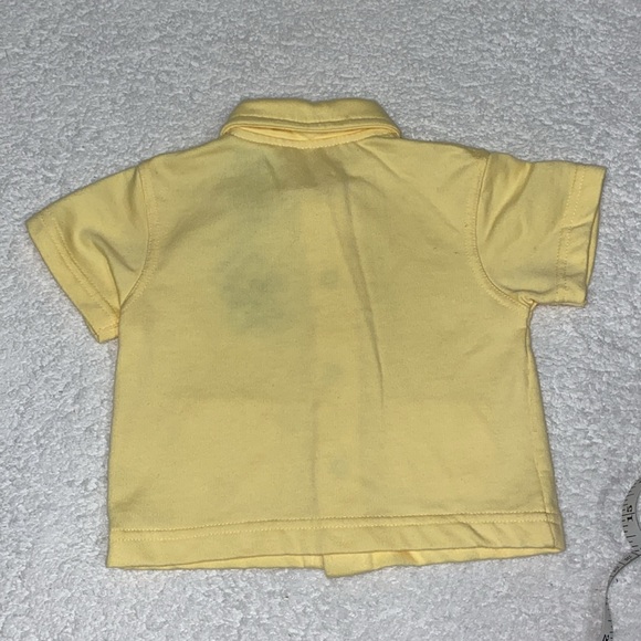 Disney Mickey Mouse yellow short sleeve button down collared shirt 3/6m - Picture 5 of 7